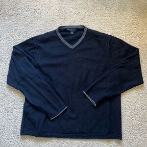 Men's Black V-Neck Sweater